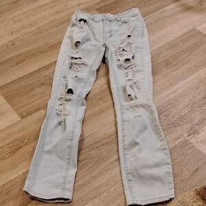 Distressed Light Blue Women's Jeans